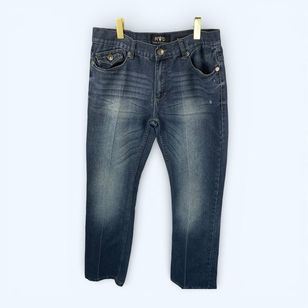 Raw Diamond Men's Jeans Slim Fit Straight 32x30 (32x28.5) Pocket Stitching